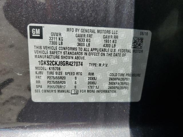 Photo 12 VIN: 1GKS2CKJ8GR427074 - GMC YUKON 