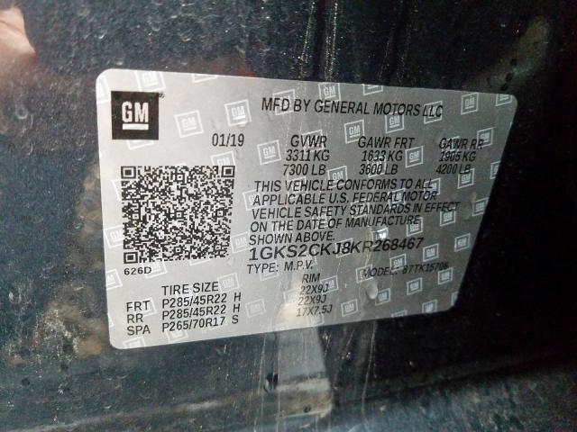 Photo 9 VIN: 1GKS2CKJ8KR268467 - GMC YUKON DENA 