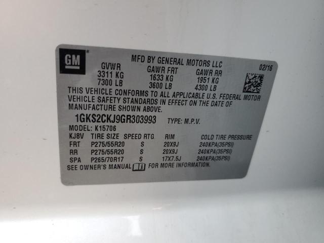 Photo 12 VIN: 1GKS2CKJ9GR303993 - GMC YUKON 