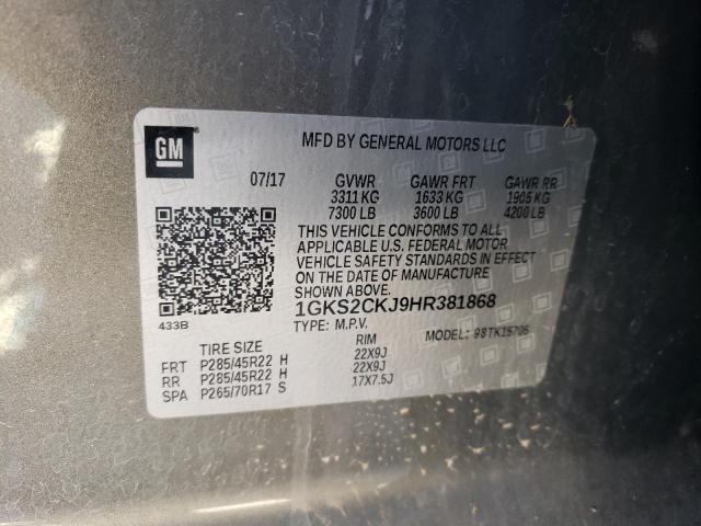 Photo 12 VIN: 1GKS2CKJ9HR381868 - GMC YUKON DENA 