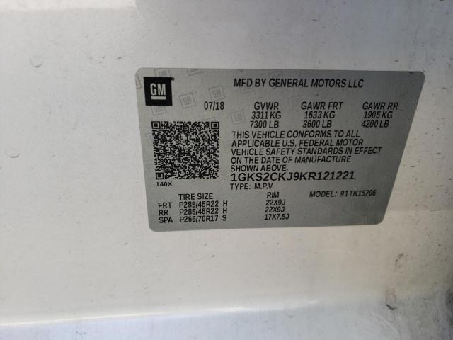 Photo 9 VIN: 1GKS2CKJ9KR121221 - GMC YUKON DENA 