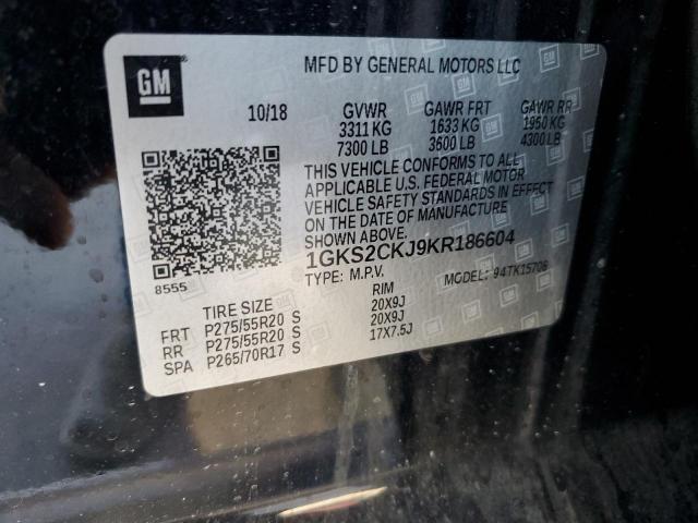 Photo 12 VIN: 1GKS2CKJ9KR186604 - GMC YUKON DENA 