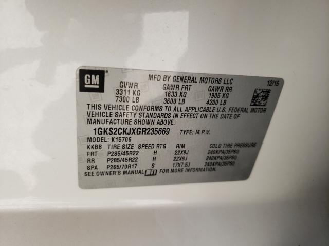 Photo 9 VIN: 1GKS2CKJXGR235669 - GMC YUKON DENA 