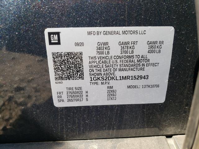 Photo 9 VIN: 1GKS2DKL1MR152943 - GMC YUKON DENA 