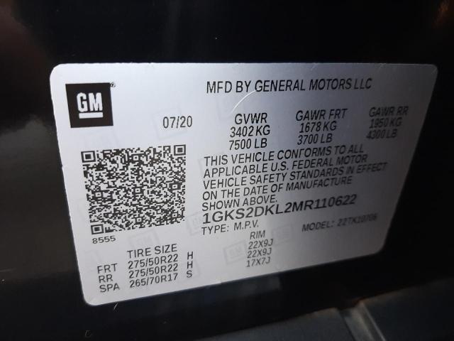 Photo 9 VIN: 1GKS2DKL2MR110622 - GMC YUKON DENA 