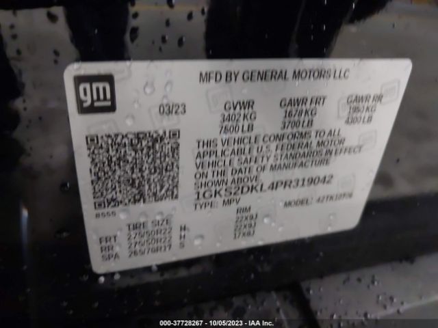 Photo 8 VIN: 1GKS2DKL4PR319042 - GMC YUKON 