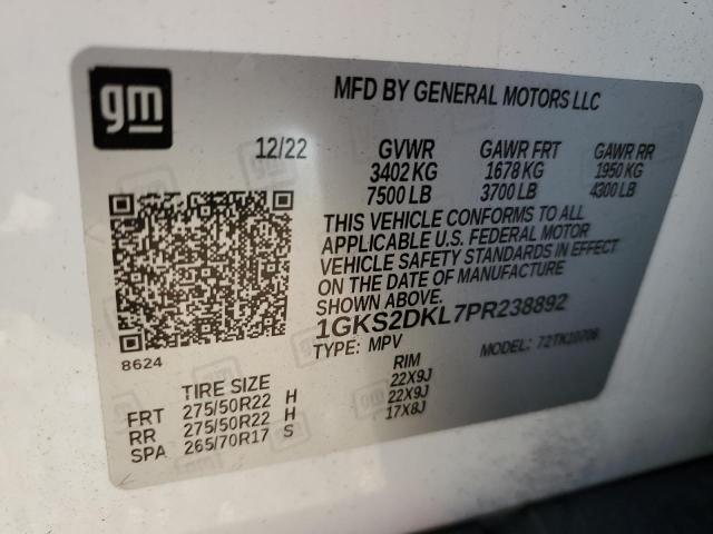 Photo 12 VIN: 1GKS2DKL7PR238892 - GMC YUKON 