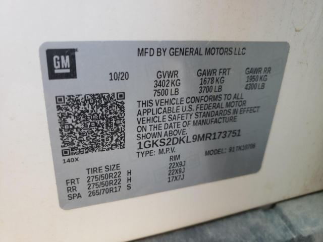 Photo 9 VIN: 1GKS2DKL9MR173751 - GMC YUKON DENA 