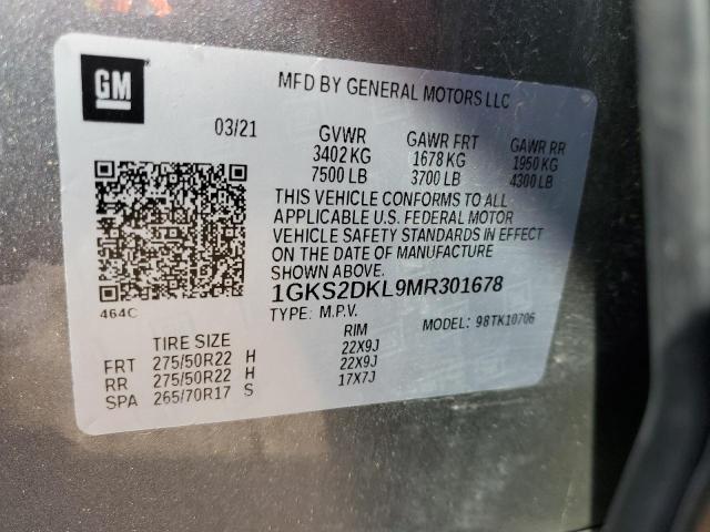 Photo 9 VIN: 1GKS2DKL9MR301678 - GMC YUKON DENA 