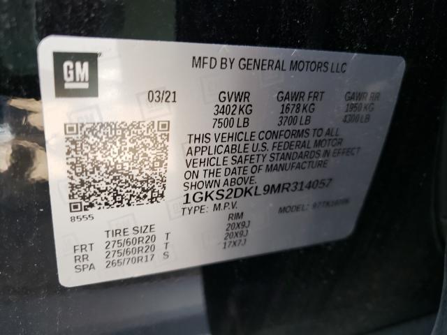 Photo 9 VIN: 1GKS2DKL9MR314057 - GMC YUKON DENA 