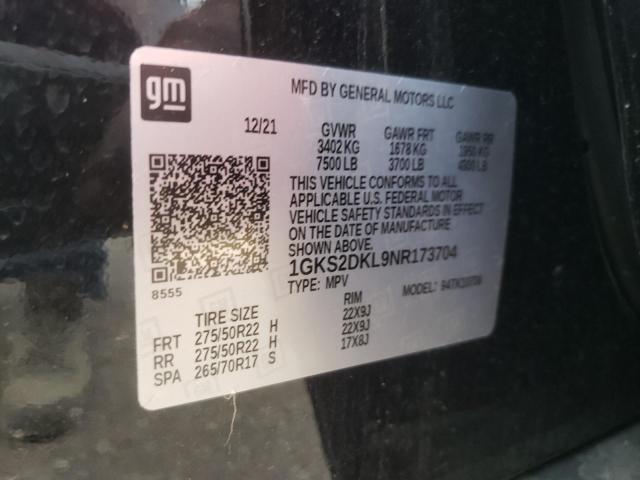 Photo 13 VIN: 1GKS2DKL9NR173704 - GMC YUKON 