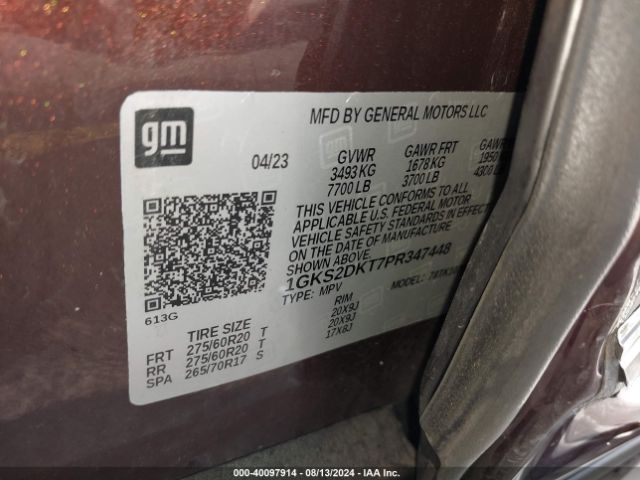 Photo 8 VIN: 1GKS2DKT7PR347448 - GMC YUKON 