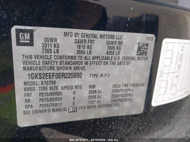 Photo 8 VIN: 1GKS2EEF0ER225880 - GMC YUKON 