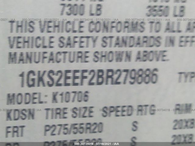 Photo 8 VIN: 1GKS2EEF2BR279886 - GMC YUKON 