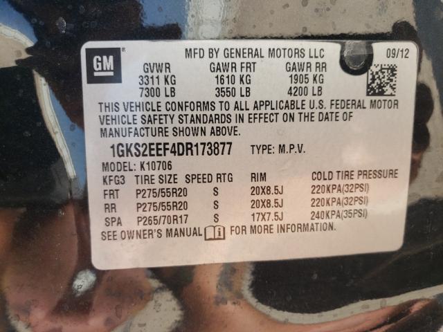 Photo 9 VIN: 1GKS2EEF4DR173877 - GMC YUKON DENA 