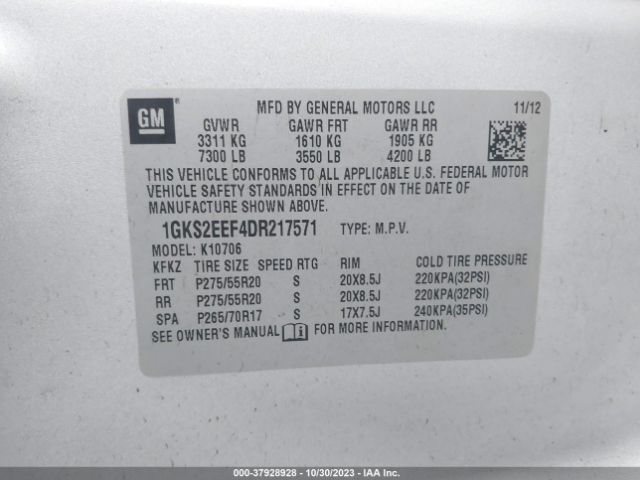 Photo 8 VIN: 1GKS2EEF4DR217571 - GMC YUKON 