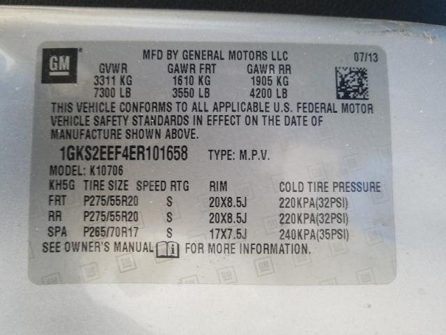 Photo 9 VIN: 1GKS2EEF4ER101658 - GMC YUKON DENA 