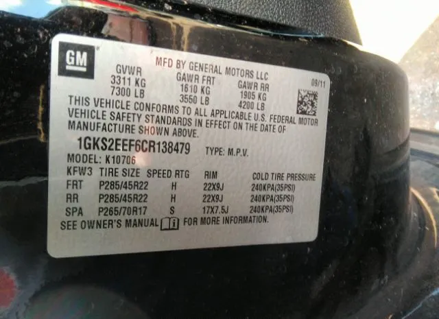 Photo 8 VIN: 1GKS2EEF6CR138479 - GMC YUKON 