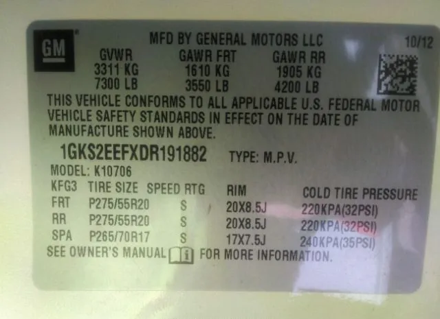 Photo 8 VIN: 1GKS2EEFXDR191882 - GMC YUKON 