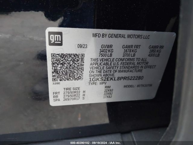 Photo 8 VIN: 1GKS2EKL8PR522280 - GMC YUKON 