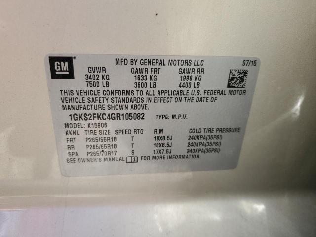 Photo 12 VIN: 1GKS2FKC4GR105082 - GMC YUKON 