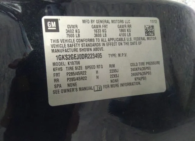 Photo 8 VIN: 1GKS2GEJ0DR223495 - GMC YUKON HYBRID 