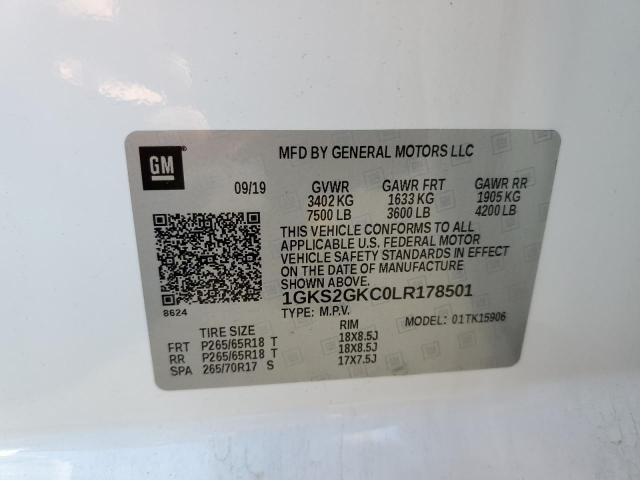 Photo 9 VIN: 1GKS2GKC0LR178501 - GMC YUKON XL K 