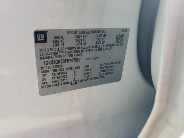 Photo 9 VIN: 1GKS2GKC3FR207932 - GMC YUKON XL K 