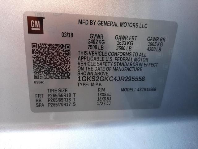 Photo 12 VIN: 1GKS2GKC4JR295558 - GMC YUKON XL K 