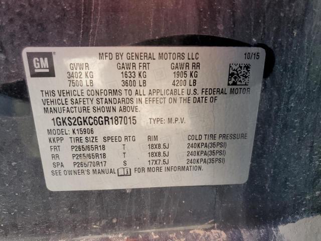 Photo 9 VIN: 1GKS2GKC6GR187015 - GMC YUKON XL K 