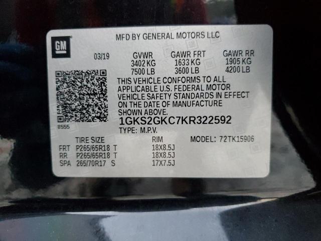 Photo 13 VIN: 1GKS2GKC7KR322592 - GMC YUKON XL K 