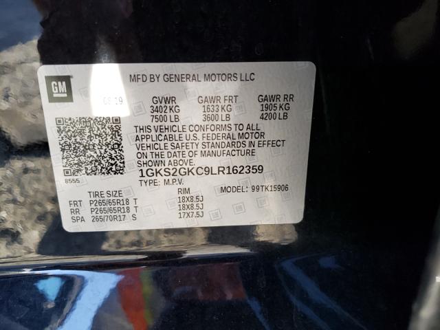 Photo 9 VIN: 1GKS2GKC9LR162359 - GMC YUKON XL K 