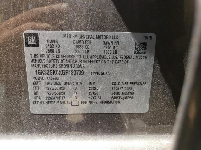 Photo 9 VIN: 1GKS2GKCXGR189799 - GMC YUKON XL K 