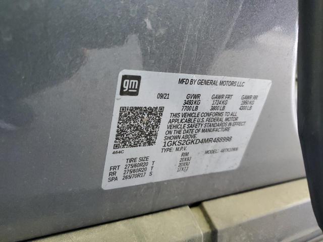 Photo 12 VIN: 1GKS2GKD4MR488998 - GMC YUKON XL K 