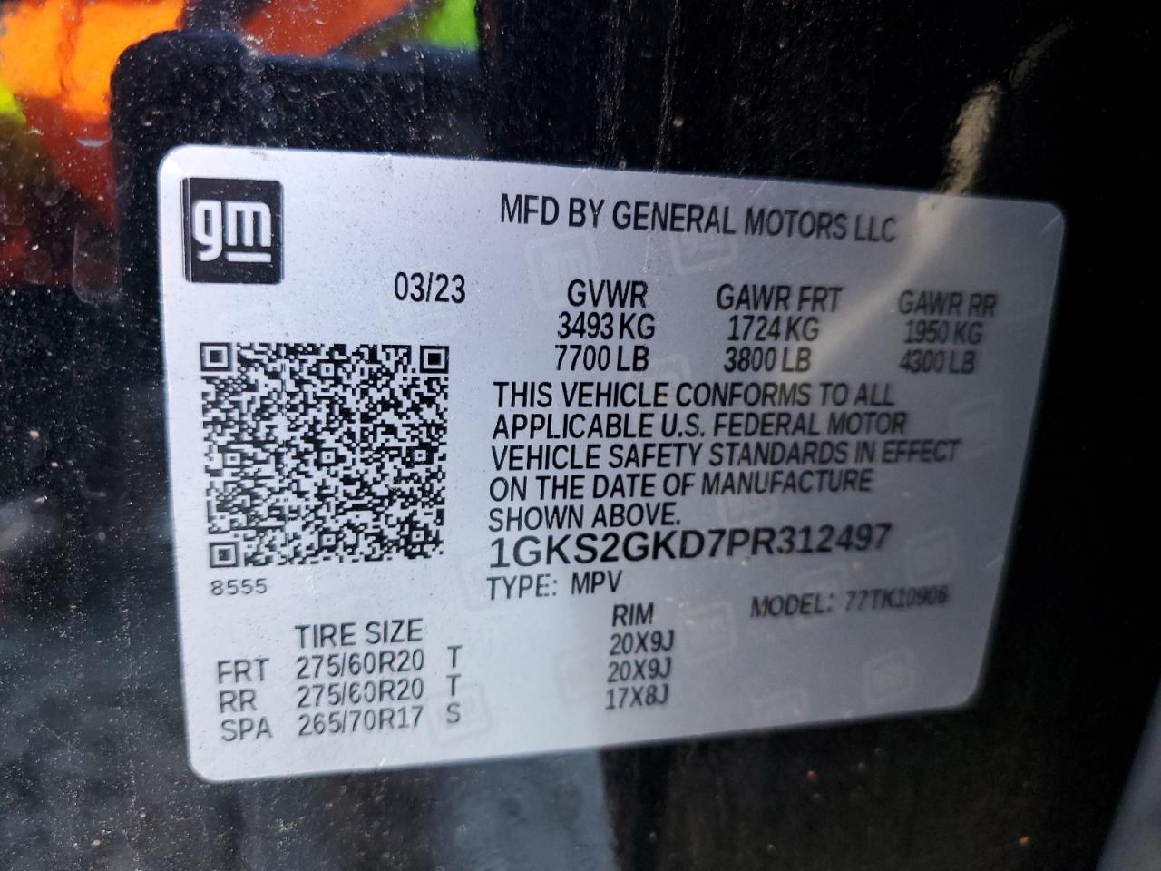 Photo 13 VIN: 1GKS2GKD7PR312497 - GMC YUKON 