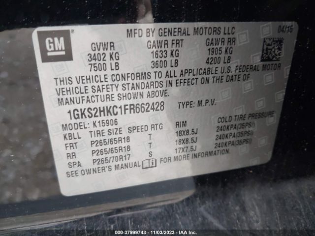 Photo 8 VIN: 1GKS2HKC1FR662428 - GMC YUKON XL 1500 