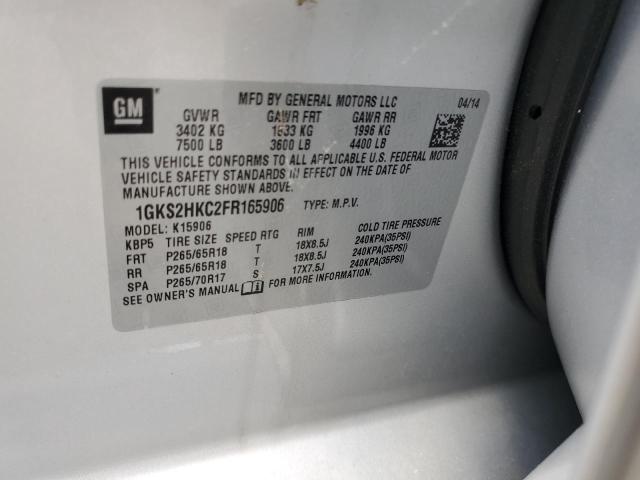 Photo 13 VIN: 1GKS2HKC2FR165906 - GMC YUKON 