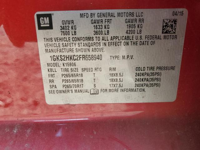 Photo 12 VIN: 1GKS2HKC2FR658940 - GMC YUKON XL K 