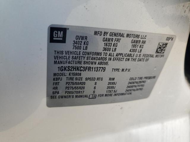 Photo 12 VIN: 1GKS2HKC3FR113779 - GMC YUKON XL K 