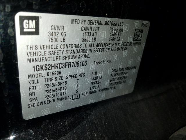 Photo 9 VIN: 1GKS2HKC3FR706106 - GMC YUKON XL K 