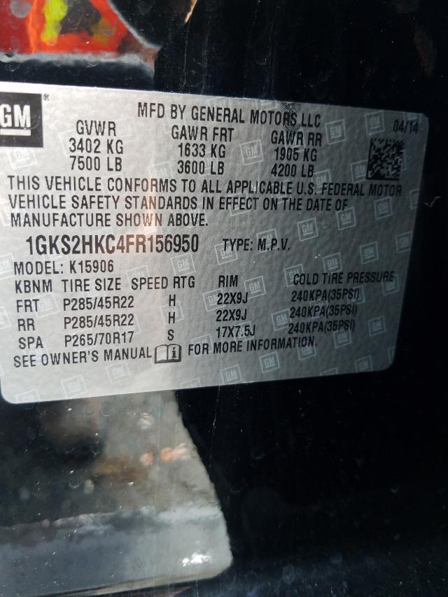 Photo 9 VIN: 1GKS2HKC4FR156950 - GMC YUKON XL K 