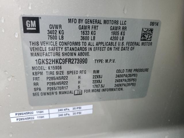 Photo 12 VIN: 1GKS2HKC9FR273990 - GMC YUKON 