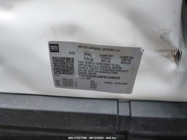 Photo 8 VIN: 1GKS2HKD9PR188609 - GMC YUKON XL 