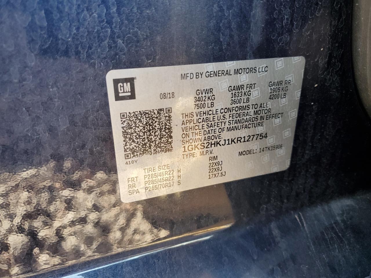 Photo 11 VIN: 1GKS2HKJ1KR127754 - GMC YUKON 