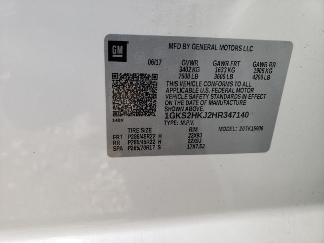 Photo 9 VIN: 1GKS2HKJ2HR347140 - GMC YUKON XL D 