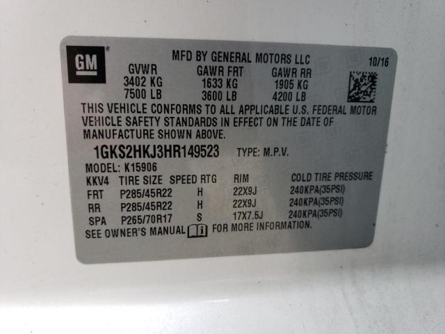 Photo 12 VIN: 1GKS2HKJ3HR149523 - GMC YUKON 