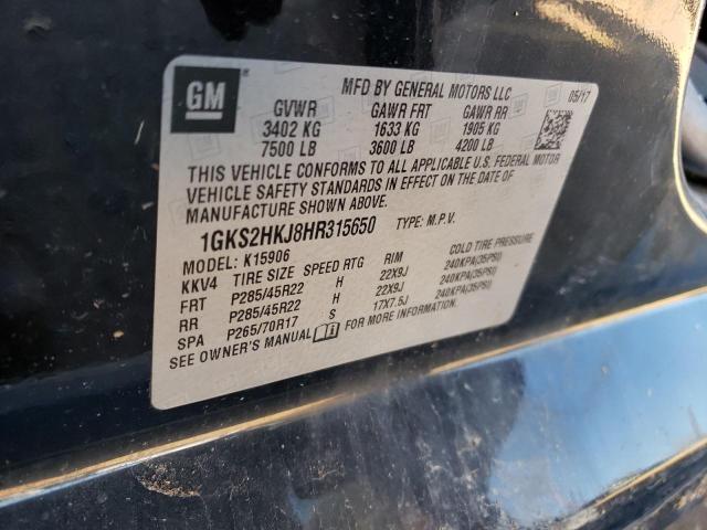 Photo 12 VIN: 1GKS2HKJ8HR315650 - GMC YUKON XL D 