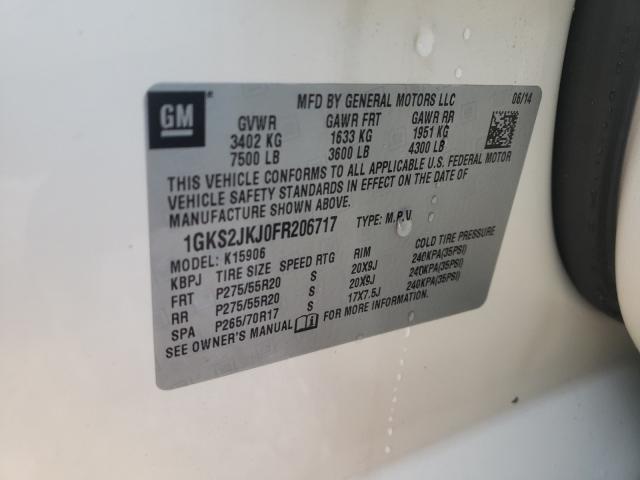 Photo 9 VIN: 1GKS2JKJ0FR206717 - GMC YUKON XL D 