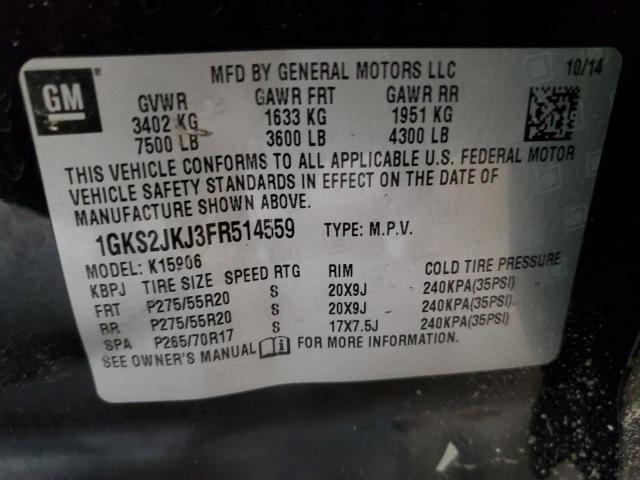 Photo 12 VIN: 1GKS2JKJ3FR514559 - GMC YUKON 