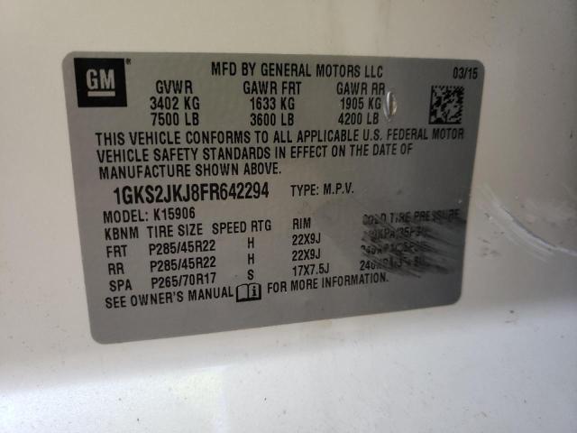 Photo 9 VIN: 1GKS2JKJ8FR642294 - GMC YUKON XL D 